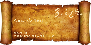 Zana Ábel névjegykártya