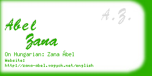 abel zana business card